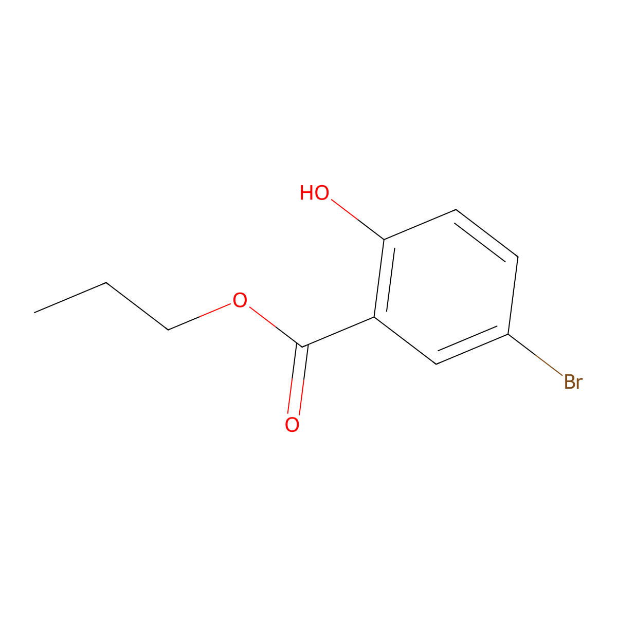Propyl 5-bromo-2-hydroxybenzoate molecular structure, CAS 37640-74-7