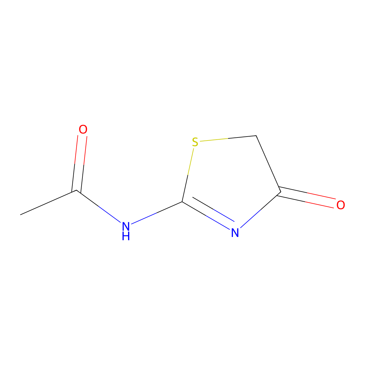 N-(4-oxo-4,5-dihydrothiazol-2-yl)acetamide molecular structure, CAS 37641-15-9