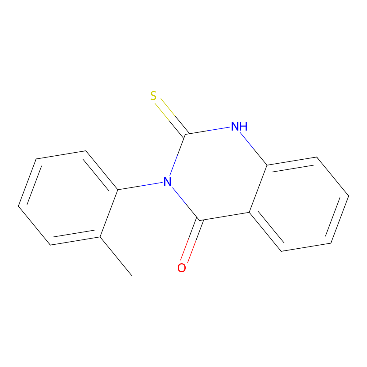 2-Mercapto-3-o-tolyl-3H-quinazolin-4-one molecular structure, CAS 37641-48-8