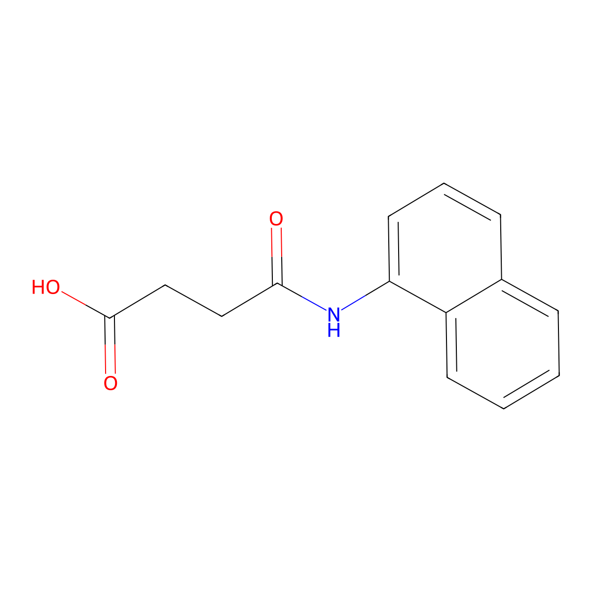 4-(1-Naphthylamino)-4-oxobutanoic acid molecular structure, CAS 37642-93-6