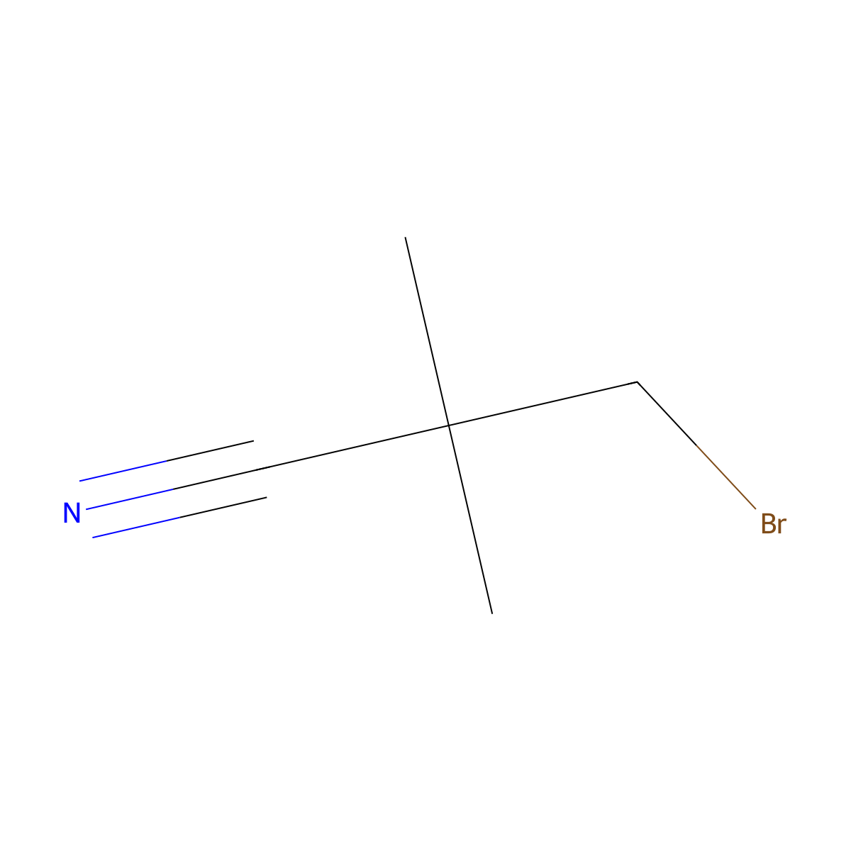 3-Bromo-2,2-dimethylpropanenitrile molecular structure, CAS 37647-55-5