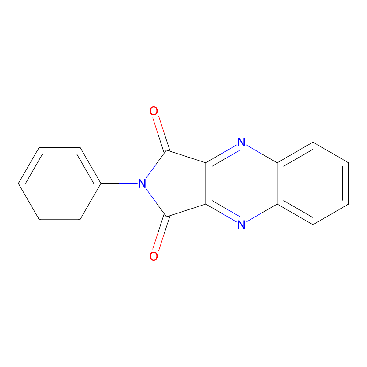 2-Phenyl-1H-pyrrolo[3,4-b]quinoxaline-1,3(2H)-dione molecular structure, CAS 37648-47-8