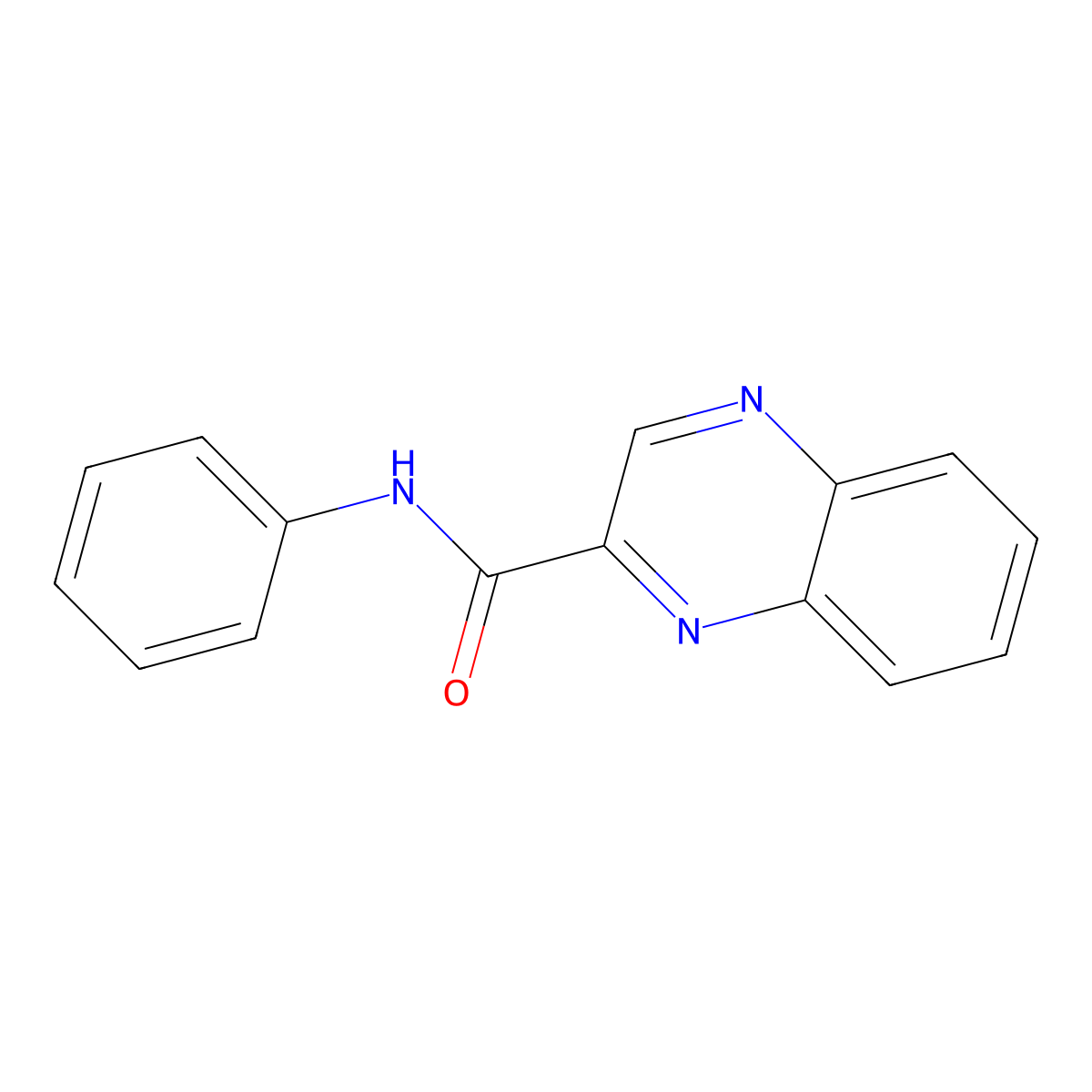 N-phenyl-2-quinoxalinecarboxamide molecular structure, CAS 37648-63-8