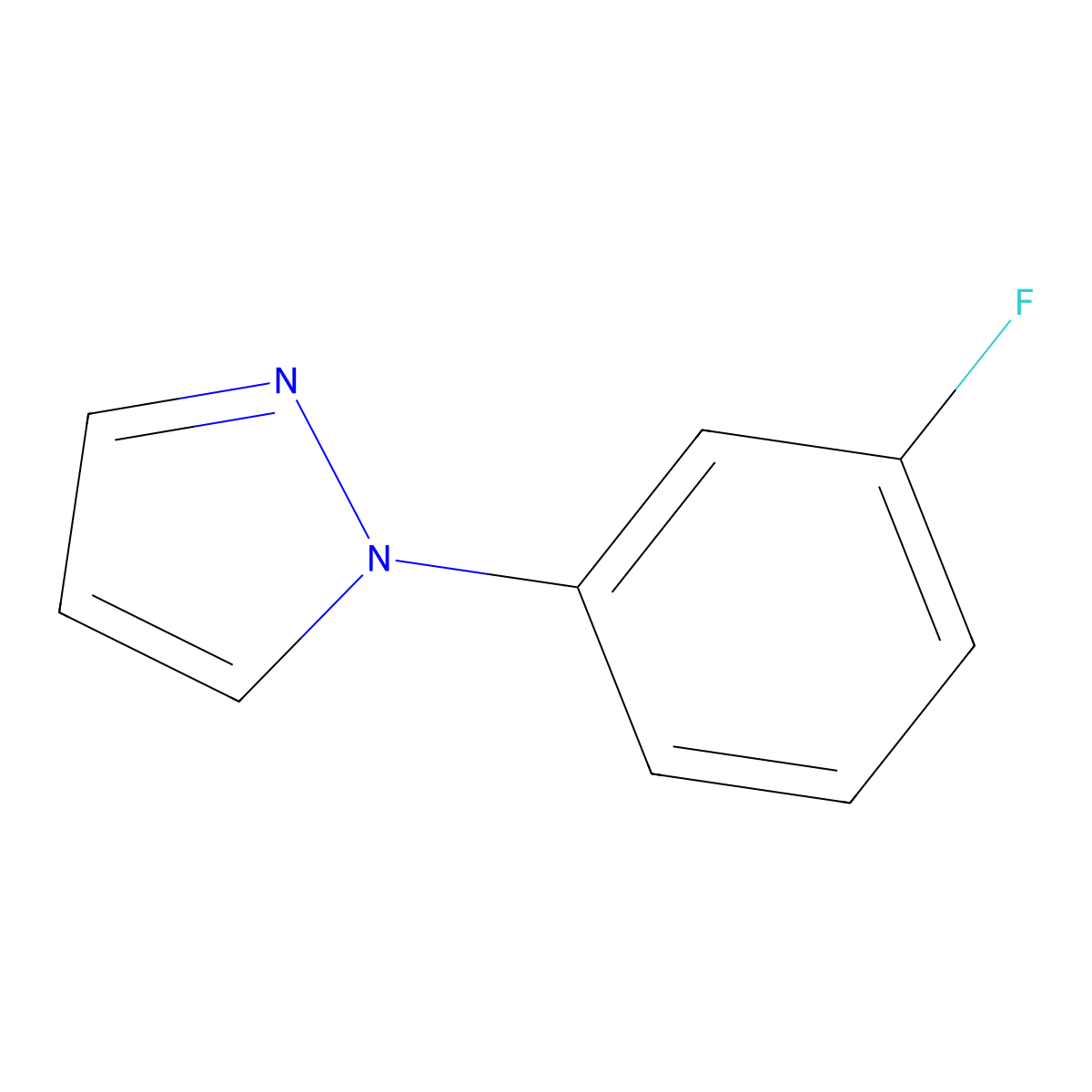 1-(3-Fluorophenyl)-1H-pyrazole molecular structure, CAS 37649-86-8