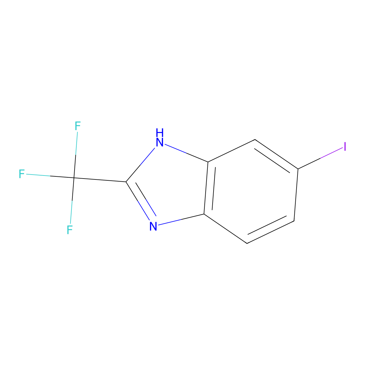 Benzimidazole, 5-iodo-2-(trifluoromethyl)- molecular structure, CAS 3765-86-4