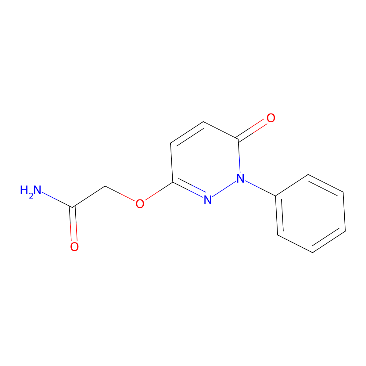 2-(6-Oxo-1-phenylpyridazin-3-yl)oxyacetamide molecular structure, CAS 37651-22-2