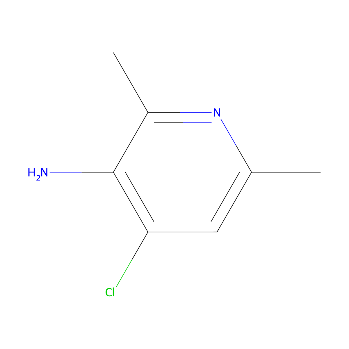 4-Chloro-2,6-dimethylpyridin-3-amine molecular structure, CAS 37652-11-2