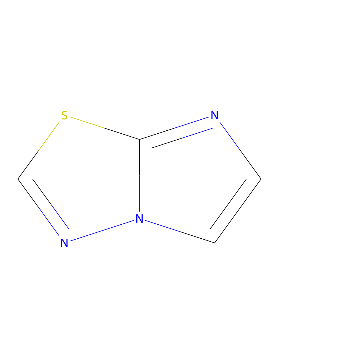 6-Methylimidazo(2,1-b)(1,3,4)thiadiazole molecular structure, CAS 37654-77-6