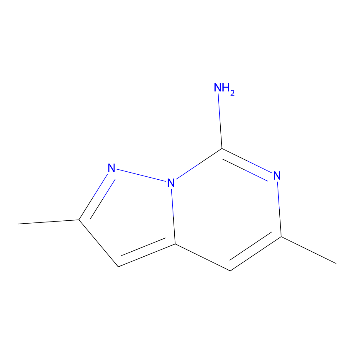 2,5-Dimethylpyrazolo[1,5-c]pyrimidin-7-amine molecular structure, CAS 37658-17-6