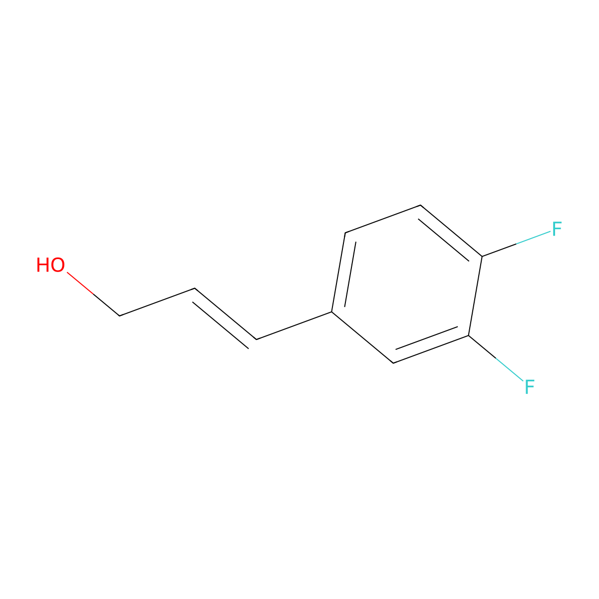 (E)-3-(3,4-Difluorophenyl)prop-2-EN-1-OL molecular structure, CAS 376584-18-8