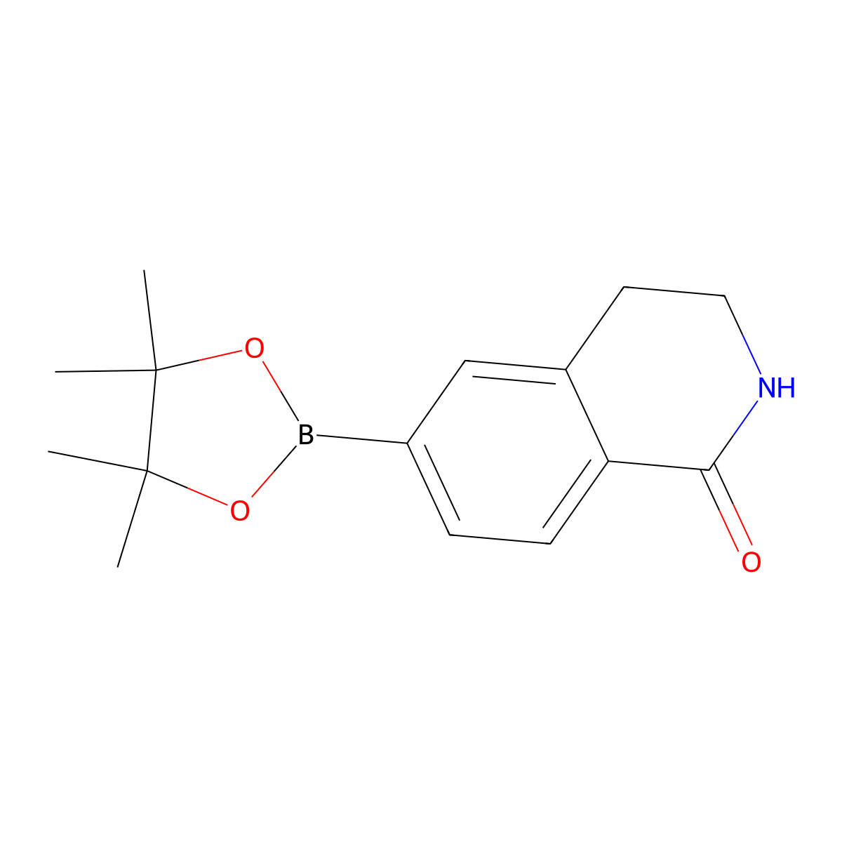 6-(Tetramethyl-1,3,2-dioxaborolan-2-yl)-1,2,3,4-tetrahydroisoquinolin-1-one molecular structure, CAS 376584-30-4