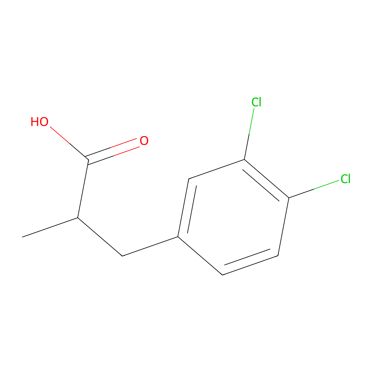 3-(3,4-Dichlorophenyl)-2-methylpropanoic acid molecular structure, CAS 376584-53-1