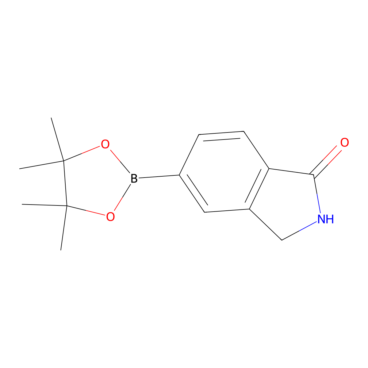 5-(4,4,5,5-Tetramethyl-1,3,2-dioxaborolan-2-yl)isoindolin-1-one molecular structure, CAS 376584-62-2