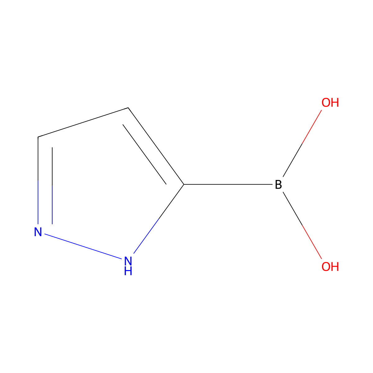 1H-Pyrazole-5-boronic acid molecular structure, CAS 376584-63-3