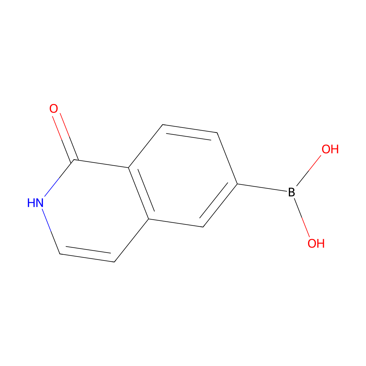 (1-Oxo-1,2-dihydroisoquinolin-6-yl)boronic acid molecular structure, CAS 376584-82-6