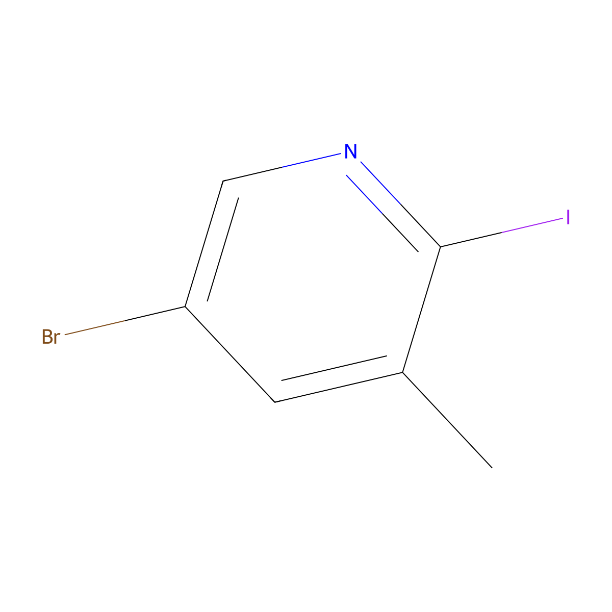 5-Bromo-2-iodo-3-methylpyridine molecular structure, CAS 376587-52-9
