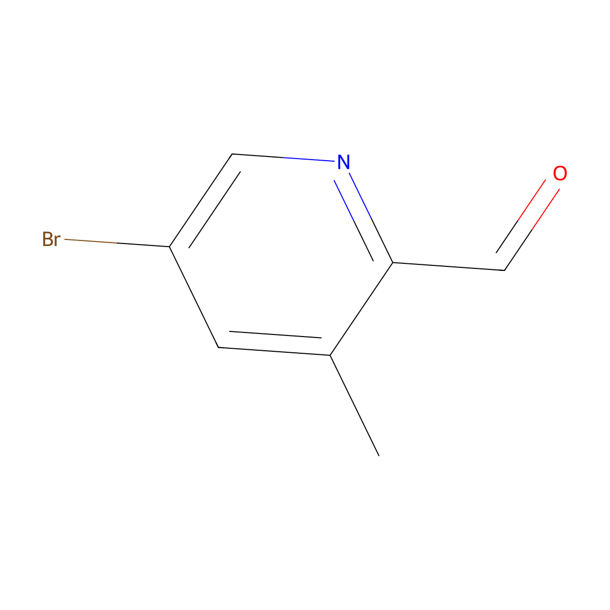 5-Bromo-3-methylpyridine-2-carbaldehyde molecular structure, CAS 376587-53-0