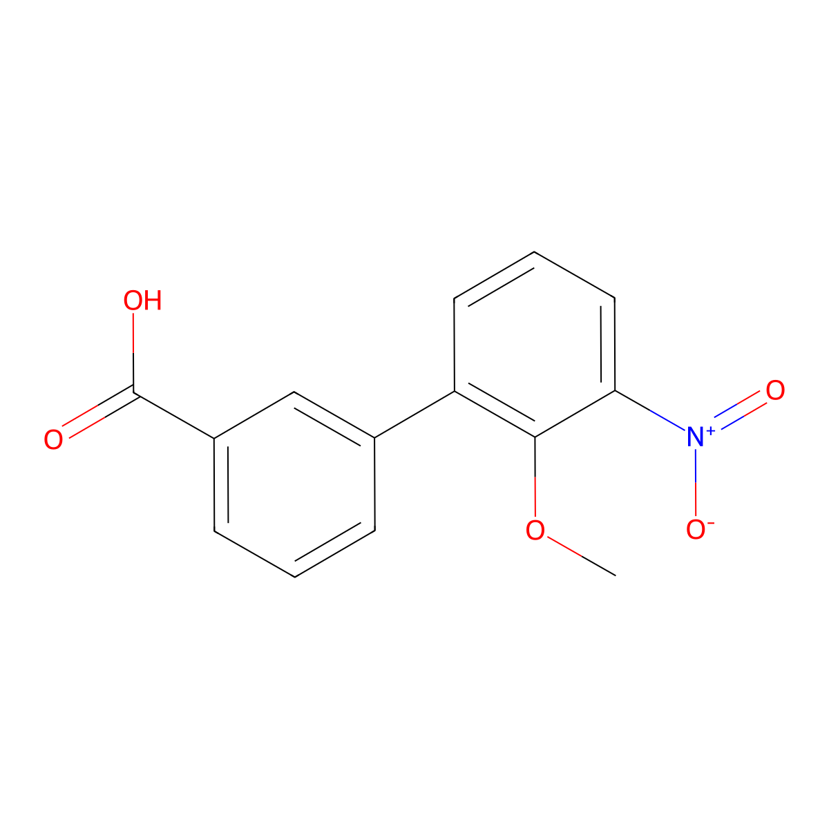 2'-Methoxy-3'-nitrobiphenyl-3-carboxylic acid molecular structure, CAS 376591-94-5