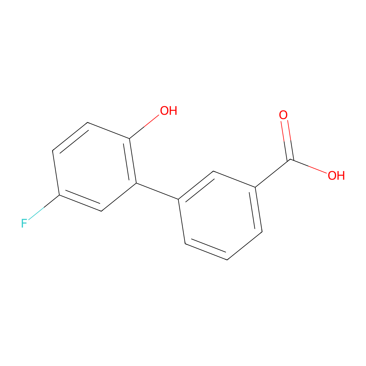 3-(5-Fluoro-2-hydroxyphenyl)benzoic acid molecular structure, CAS 376592-45-9