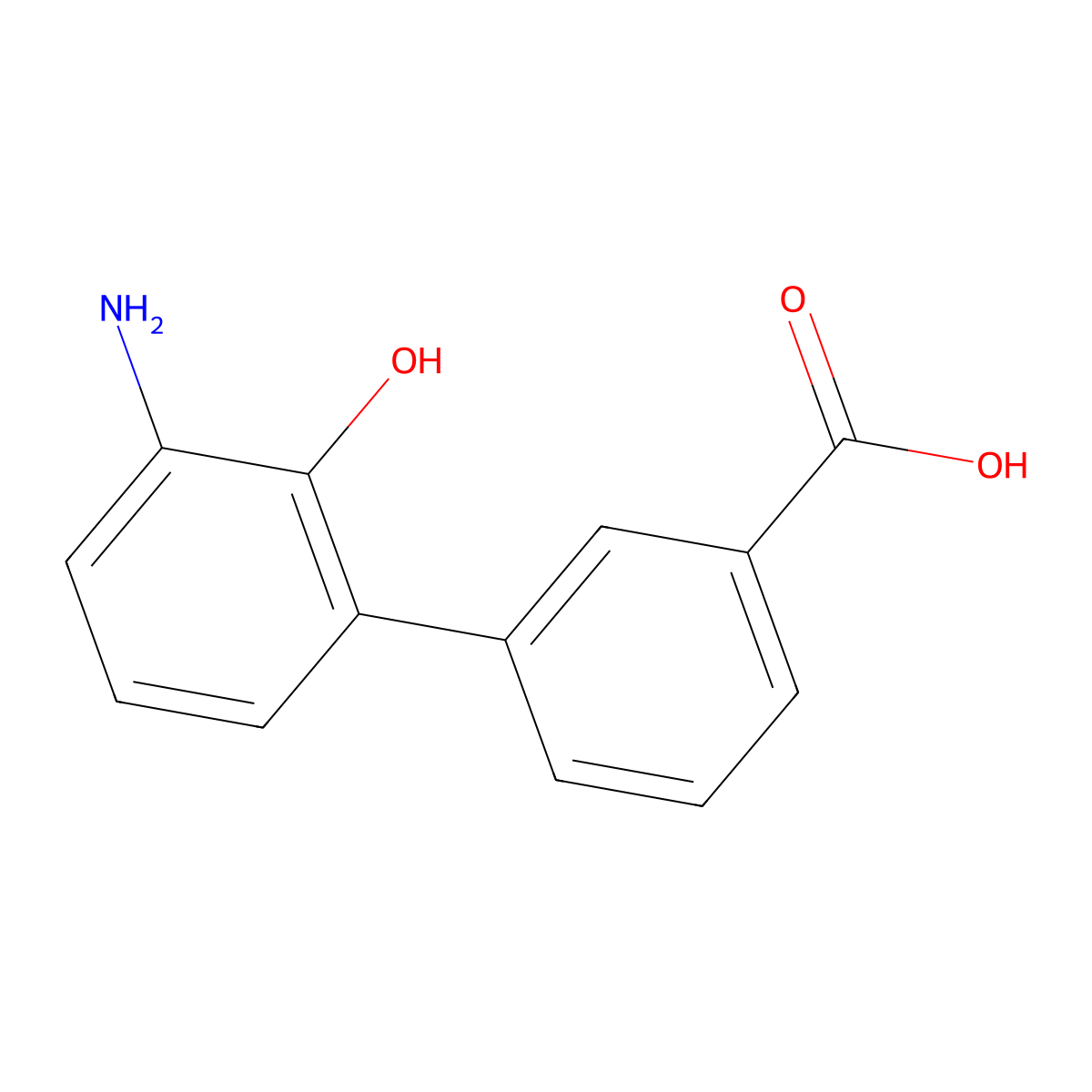 3-(3-Amino-2-hydroxyphenyl)benzoic acid molecular structure, CAS 376592-93-7