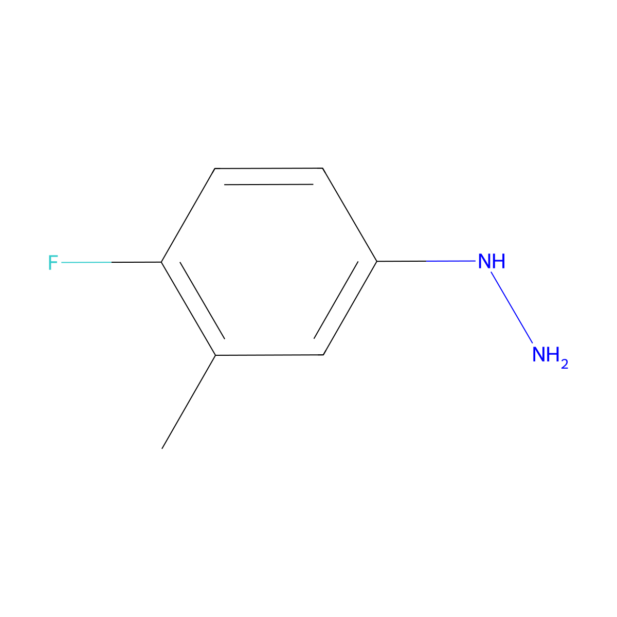 (4-Fluoro-3-methylphenyl)hydrazine molecular structure, CAS 376593-06-5