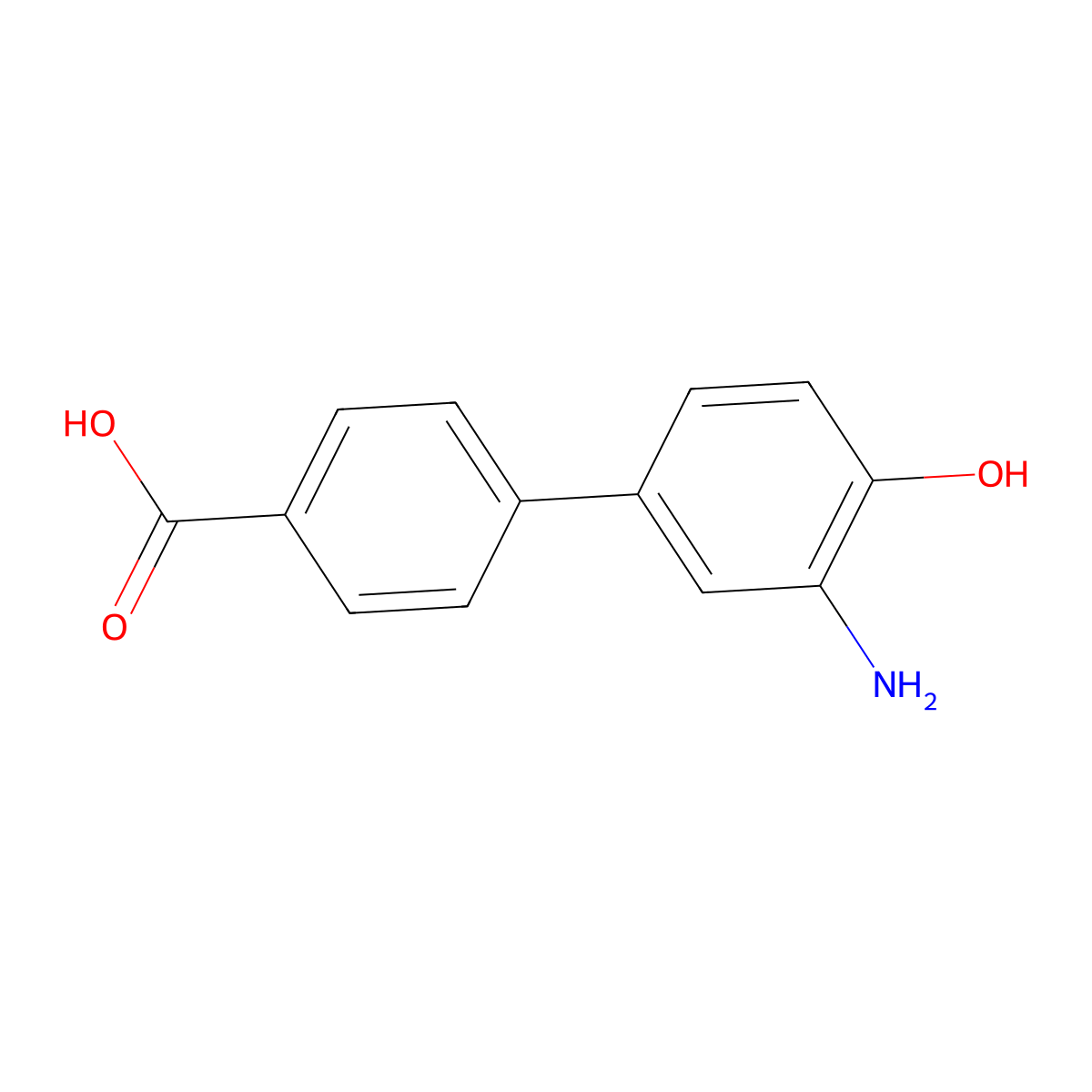 3'-Amino-4'-hydroxy-[1,1'-biphenyl]-4-carboxylic acid molecular structure, CAS 376594-02-4