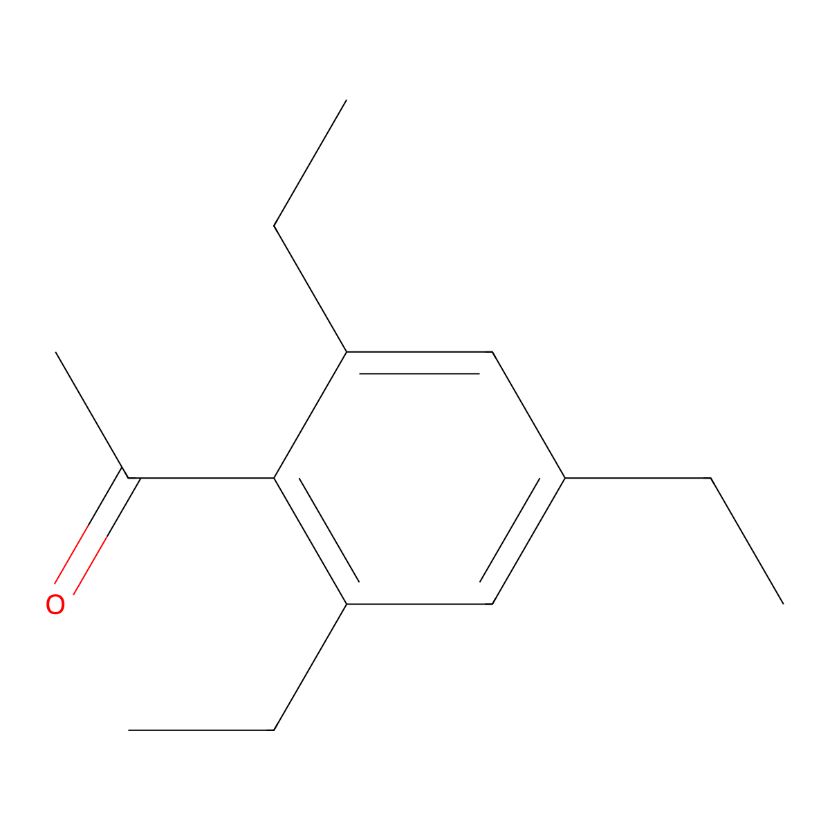 1-(2,4,6-Triethylphenyl)ethanone molecular structure, CAS 3766-68-5