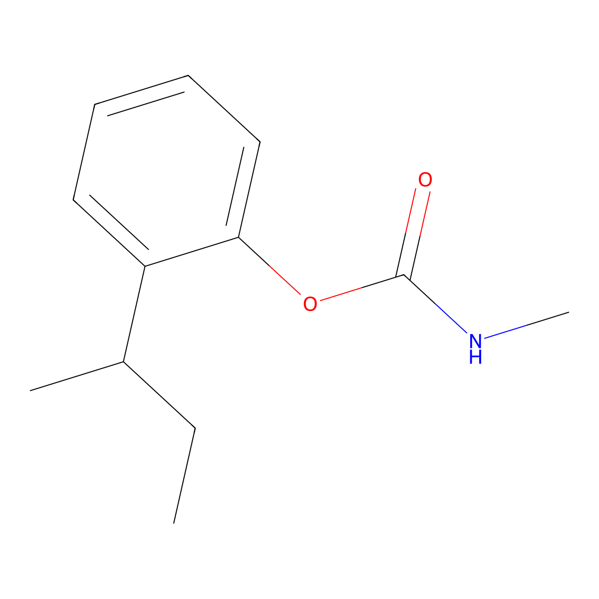 Fenobucarb molecular structure, CAS 3766-81-2