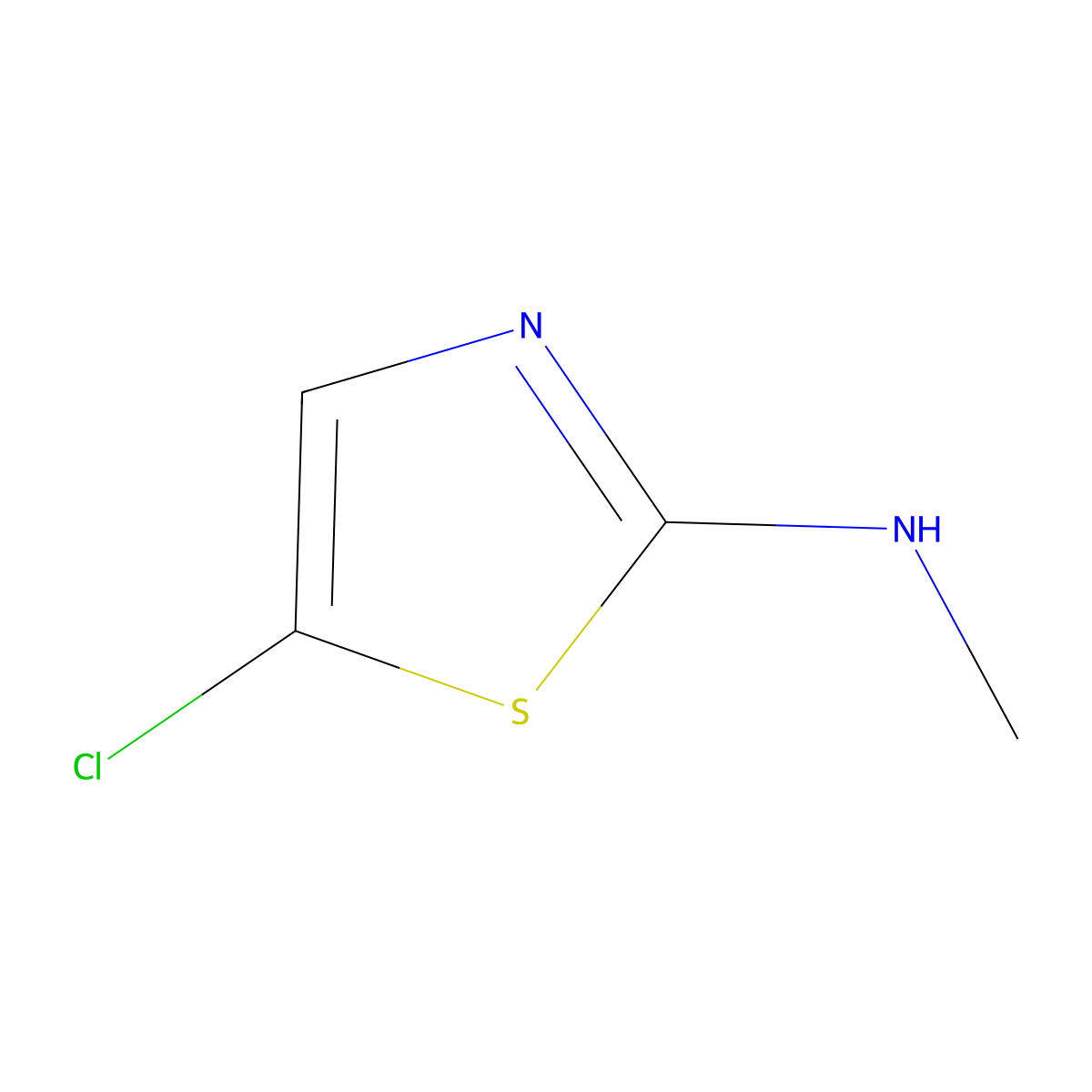 5-chloro-N-methyl-1,3-thiazol-2-amine molecular structure, CAS 37660-89-2