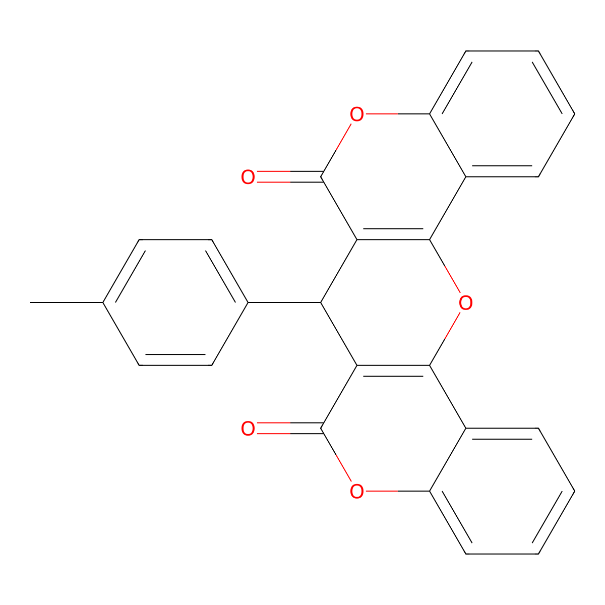 7-(p-tolyl)-6H-pyrano[3,2-c:5,6-c']dichromene-6,8(7H)-dione molecular structure, CAS 376603-11-1