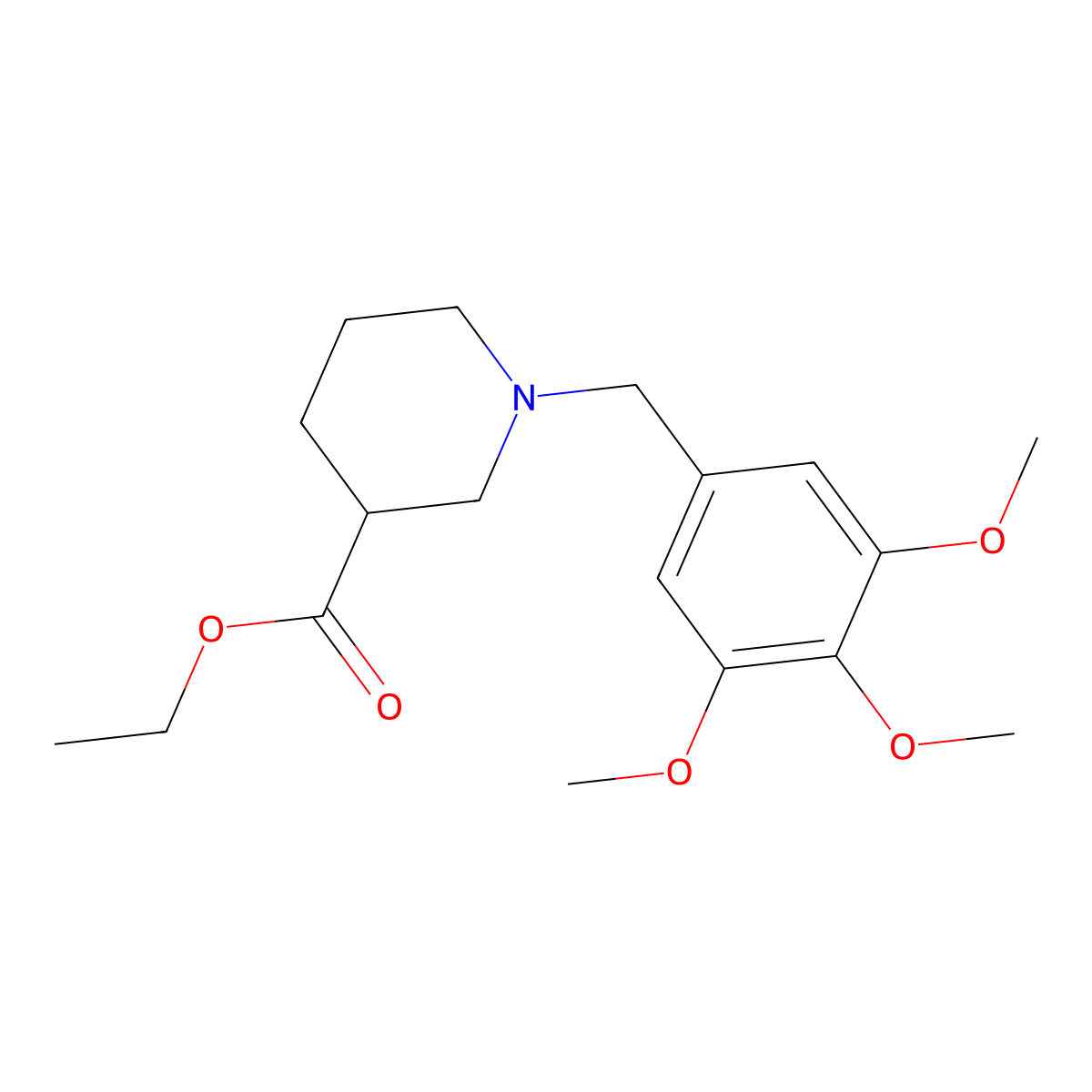 Ethyl 1-(3,4,5-trimethoxybenzyl)piperidine-3-carboxylate molecular structure, CAS 376604-53-4