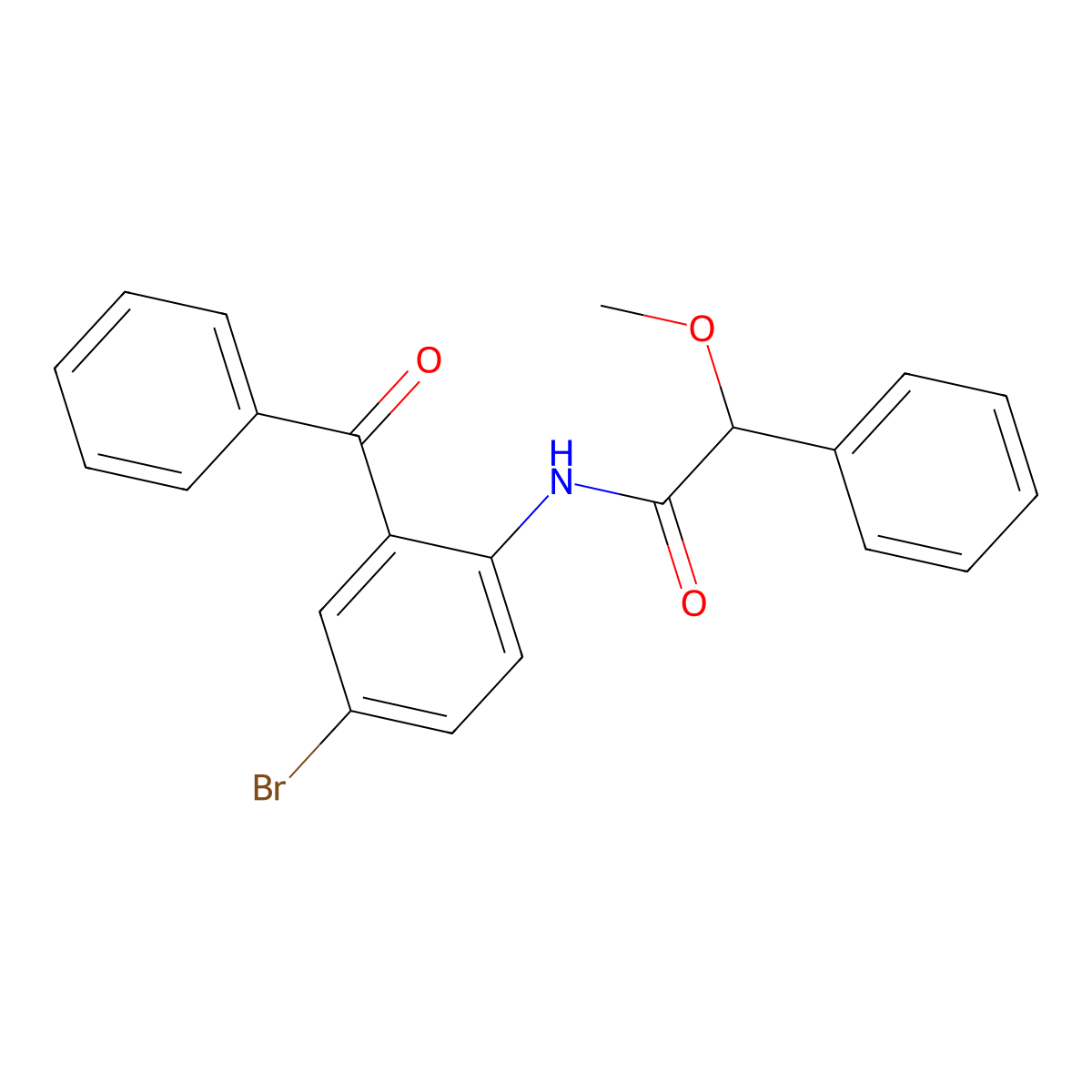 N-(2-benzoyl-4-bromophenyl)-2-methoxy-2-phenylacetamide molecular structure, CAS 376606-24-5