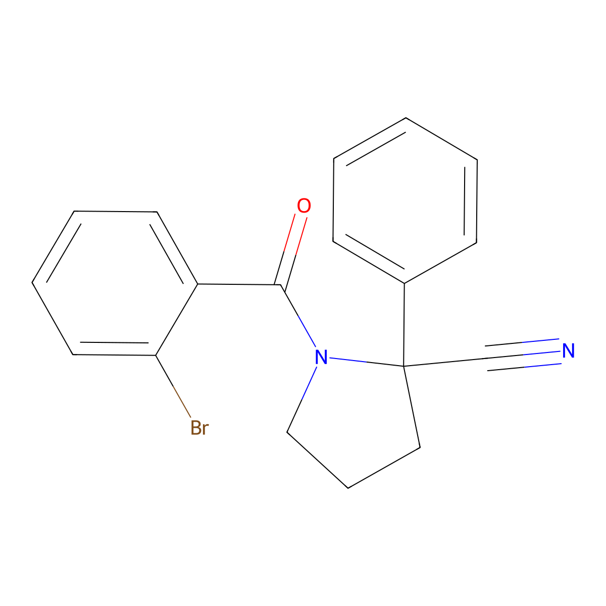 1-(2-Bromobenzoyl)-2-phenylpyrrolidine-2-carbonitrile molecular structure, CAS 376606-94-9