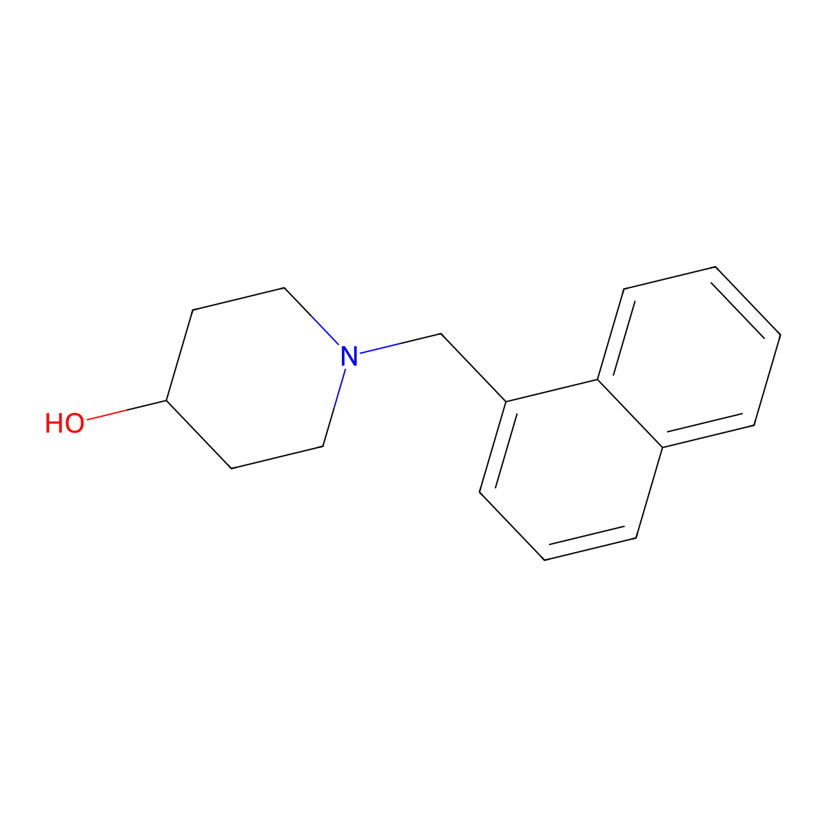 1-(Naphthalen-1-ylmethyl)piperidin-4-ol molecular structure, CAS 376612-44-1
