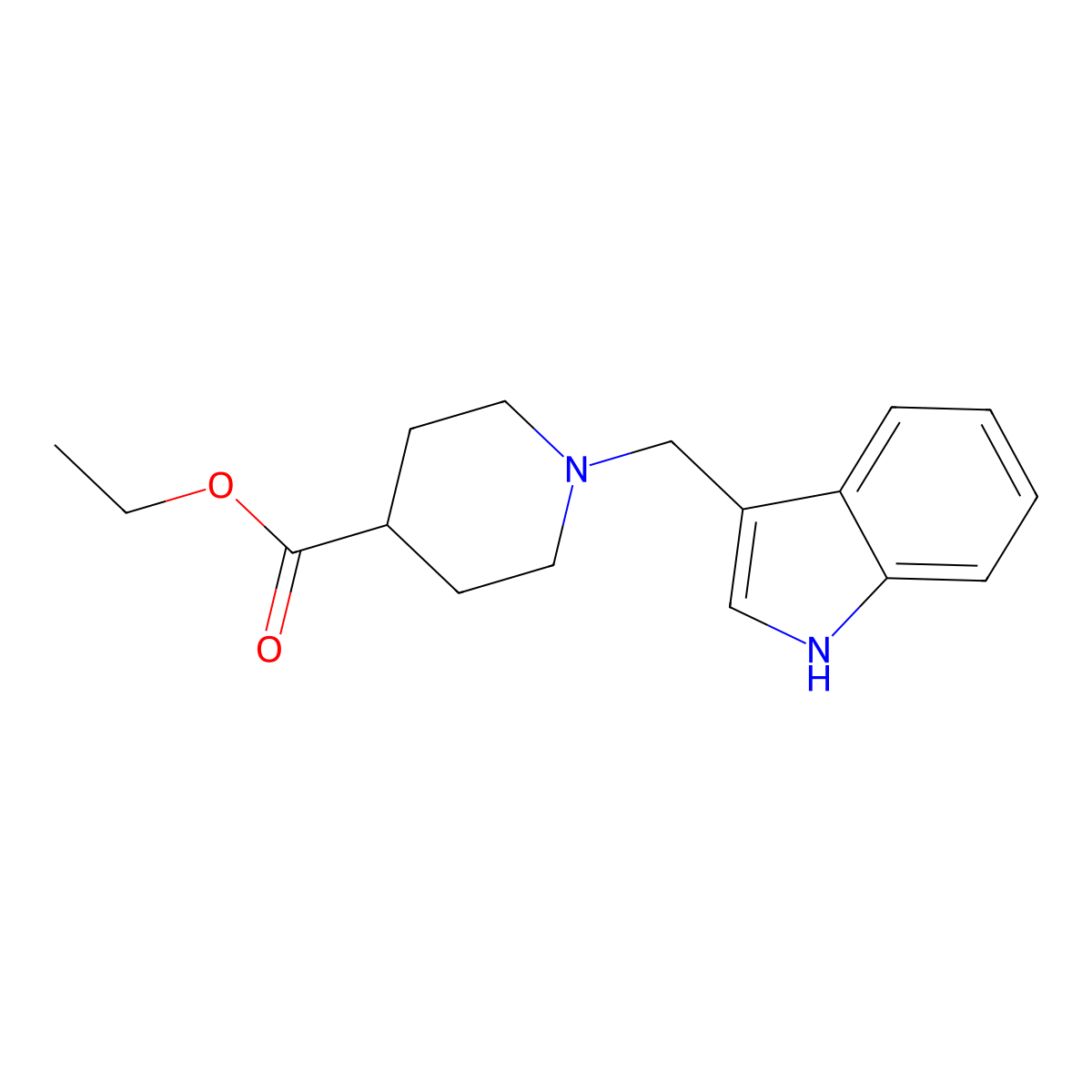 1-(3-Indolylmethyl)isonipecotic acid ethyl ester molecular structure, CAS 376613-34-2