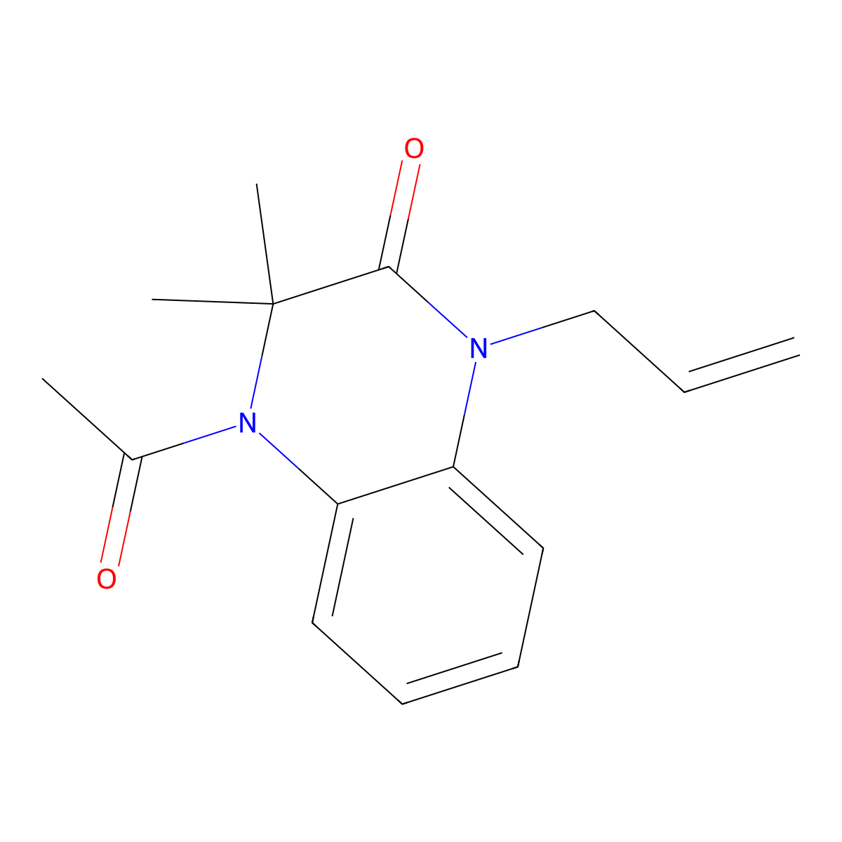4-Acetyl-3,3-dimethyl-1-prop-2-enylquinoxalin-2-one molecular structure, CAS 376615-37-1