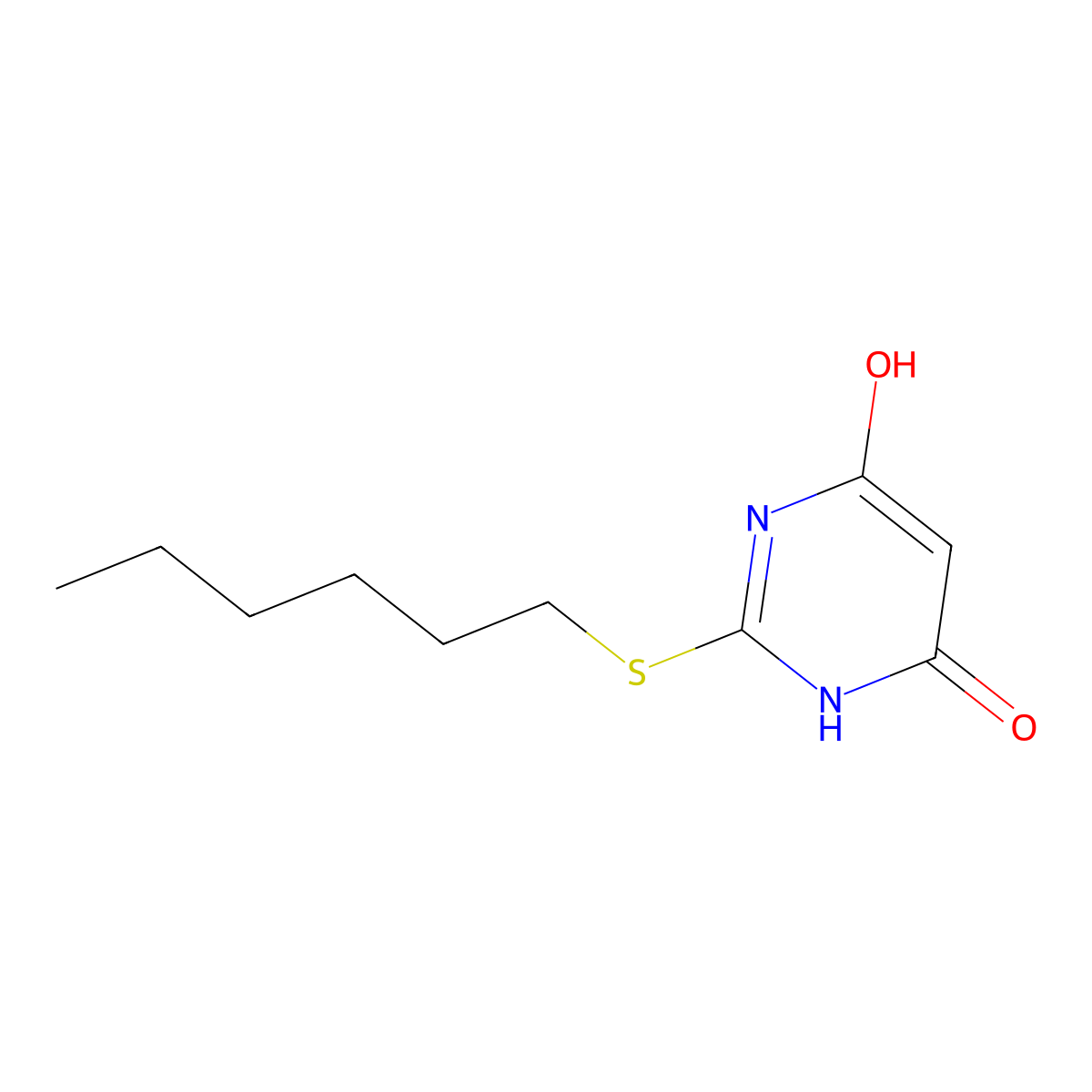 2-(Hexylthio)pyrimidine-4,6-diol molecular structure, CAS 376616-73-8