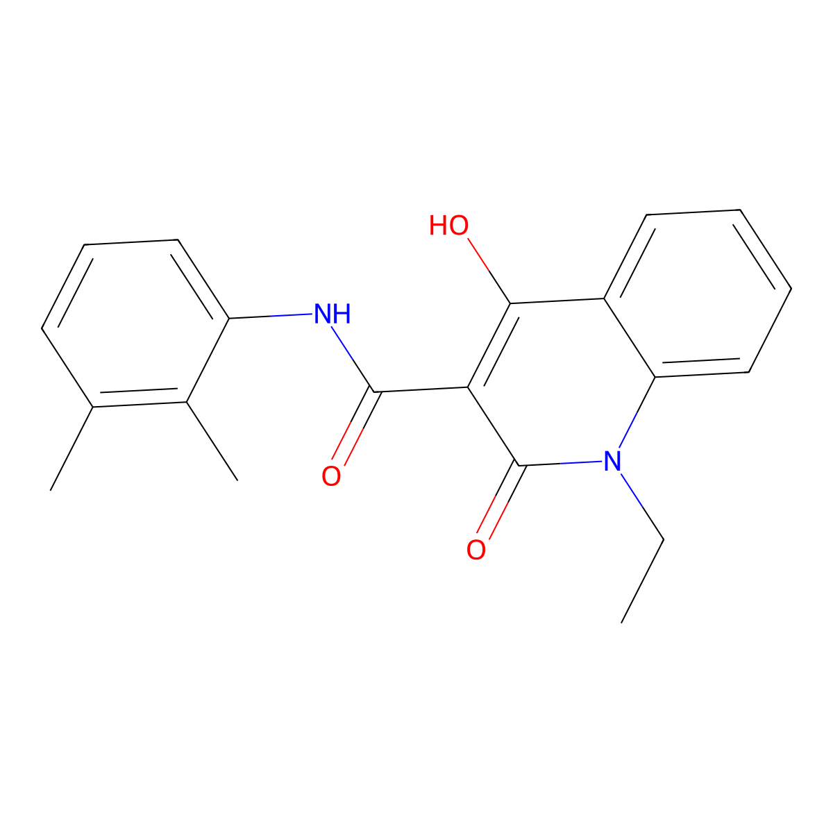 N-(2,3-dimethylphenyl)-1-ethyl-4-hydroxy-2-oxo-1,2-dihydroquinoline-3-carboxamide molecular structure, CAS 376617-55-9