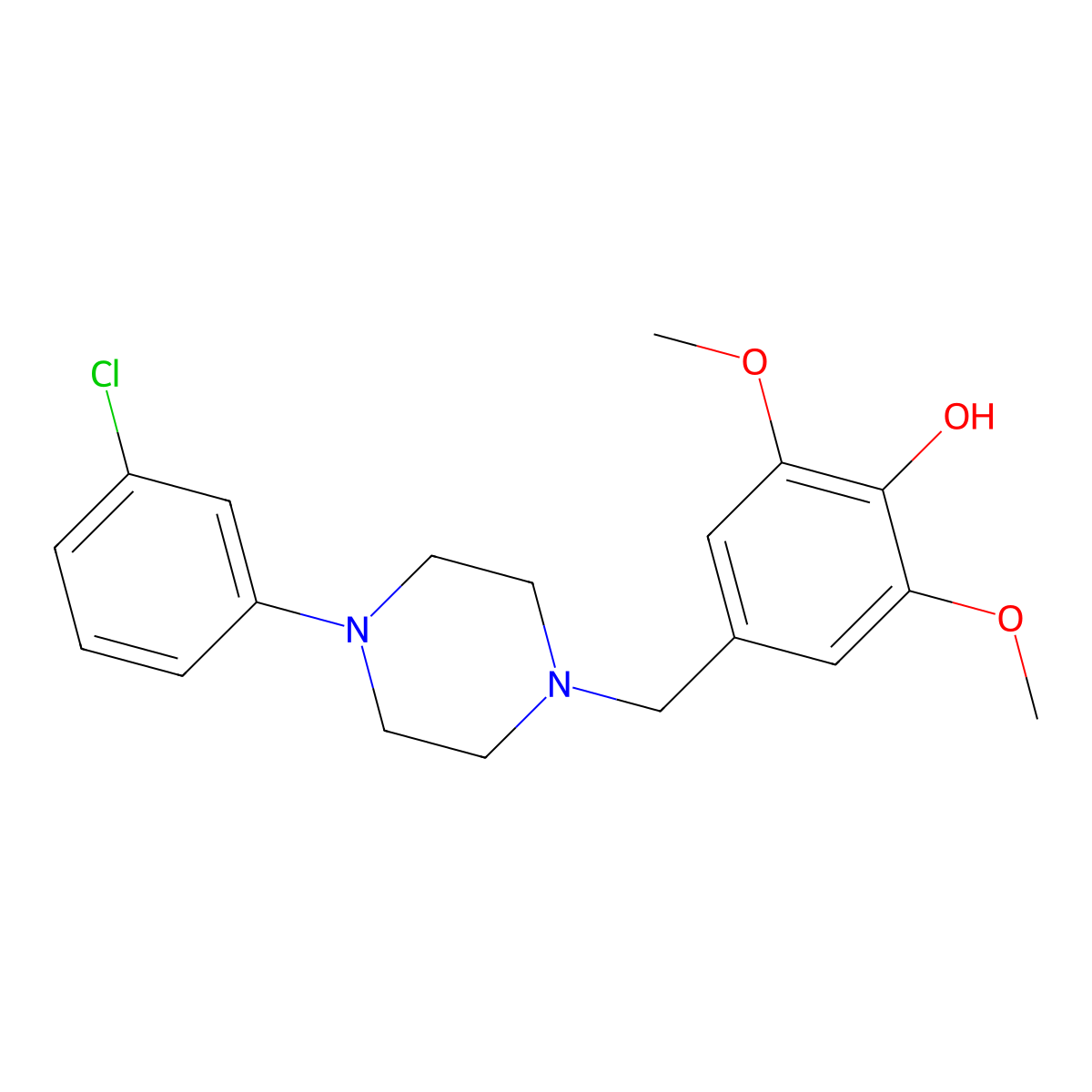 4-[[4-(3-Chlorophenyl)piperazin-1-yl]methyl]-2,6-dimethoxyphenol molecular structure, CAS 376617-65-1