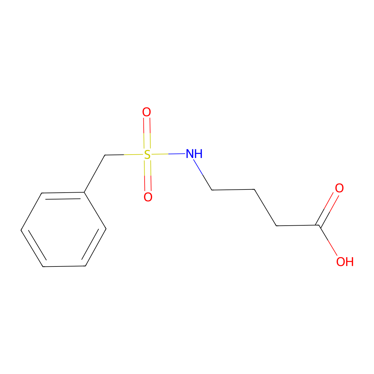 4-Phenylmethanesulfonylamino-butyric acid molecular structure, CAS 376619-89-5