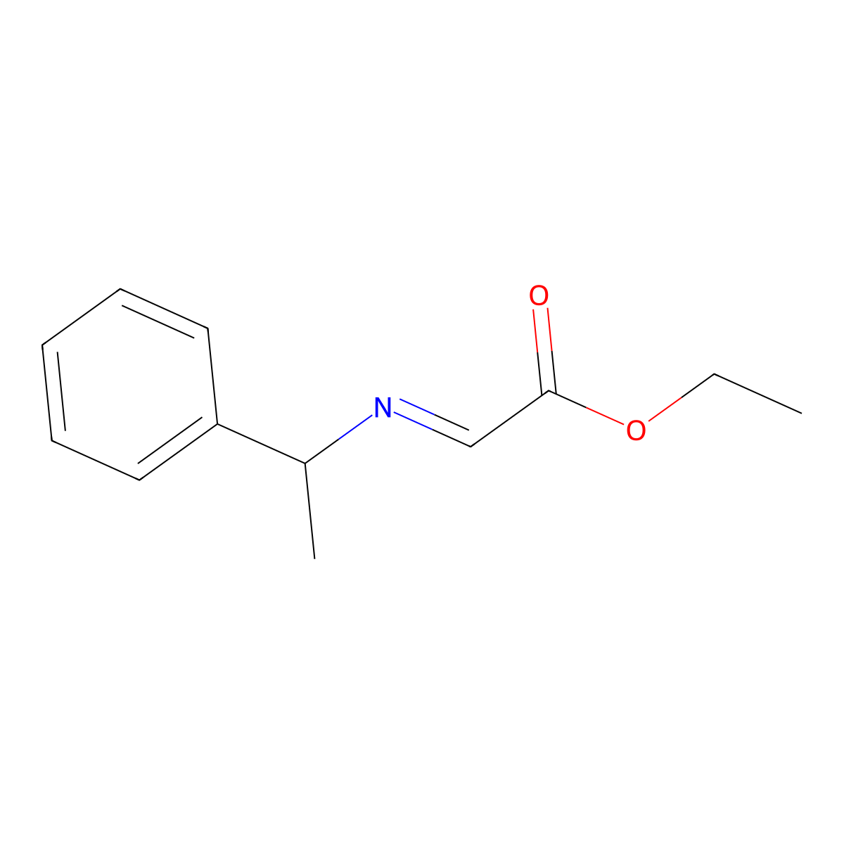 Acetic acid, 2-[[(1R)-1-phenylethyl]imino]-, ethyl ester molecular structure, CAS 37662-05-8