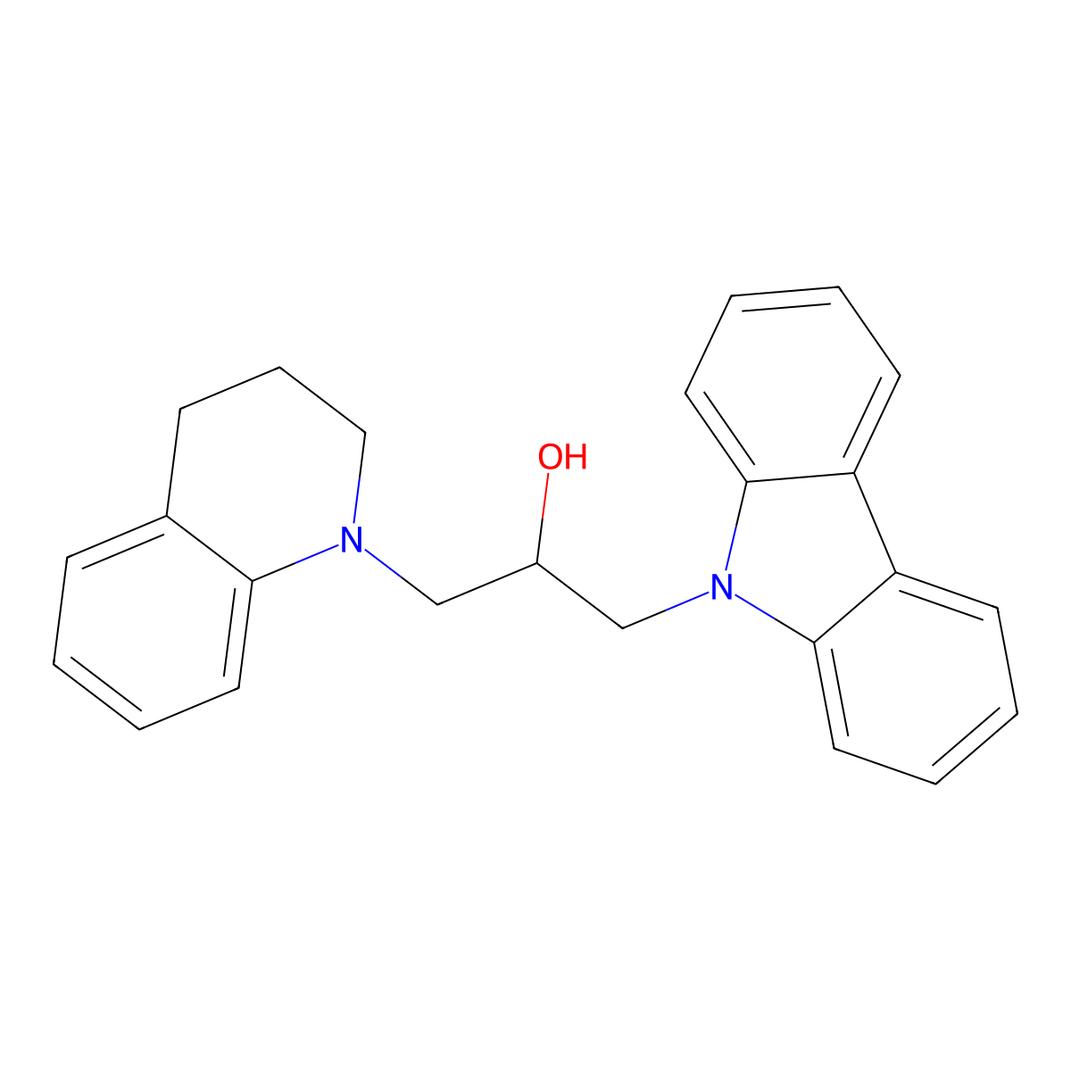 1-carbazol-9-yl-3-(3,4-dihydro-2H-quinolin-1-yl)propan-2-ol molecular structure, CAS 376620-42-7