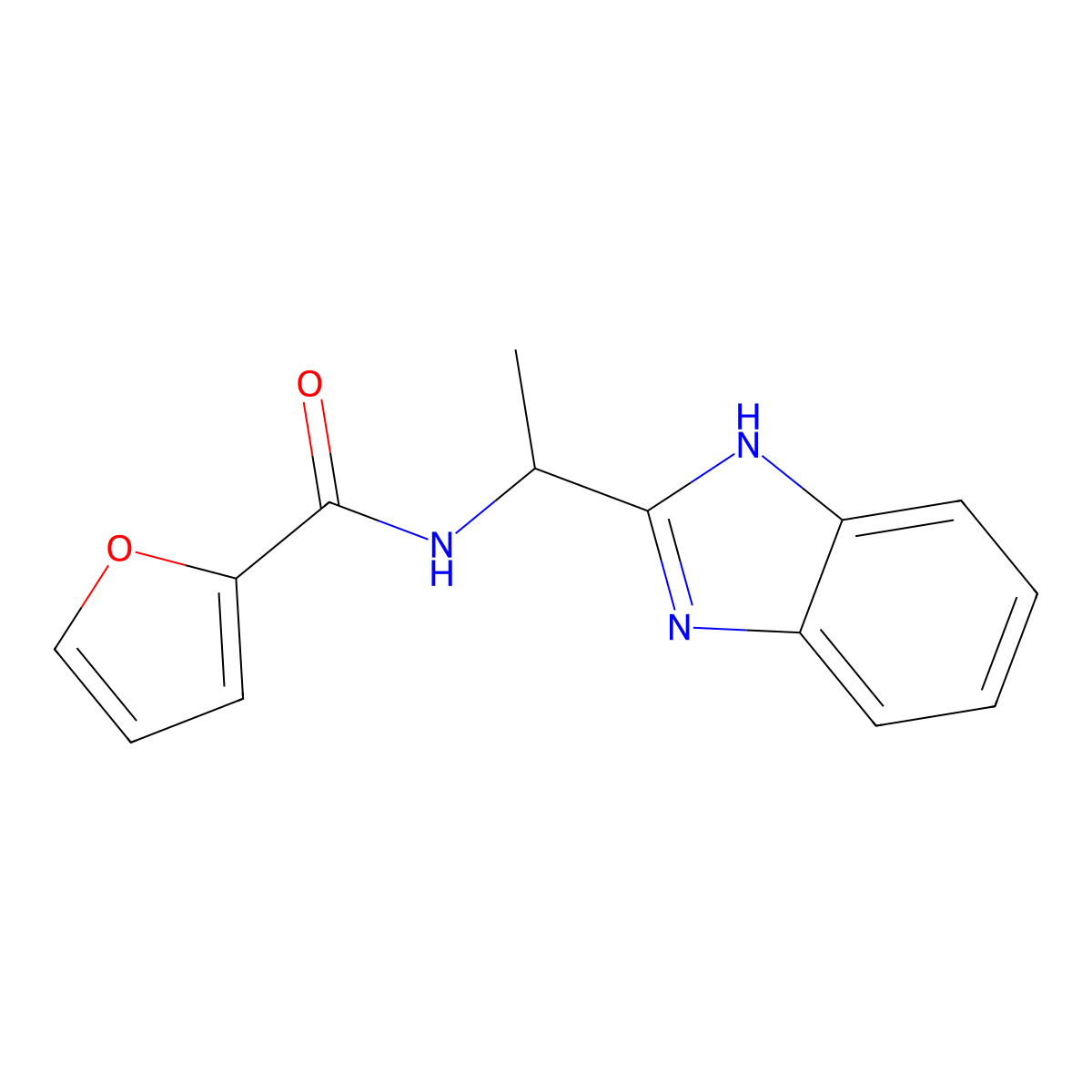 N-(1-(1H-Benzo[d]imidazol-2-yl)ethyl)furan-2-carboxamide molecular structure, CAS 376620-59-6