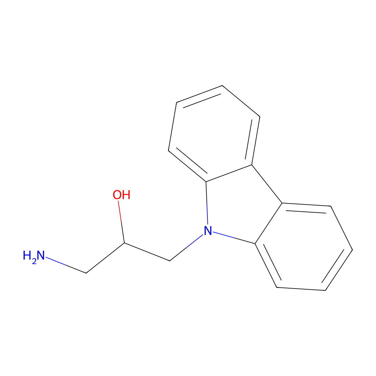 1-Amino-3-carbazol-9-yl-propan-2-ol molecular structure, CAS 376620-73-4