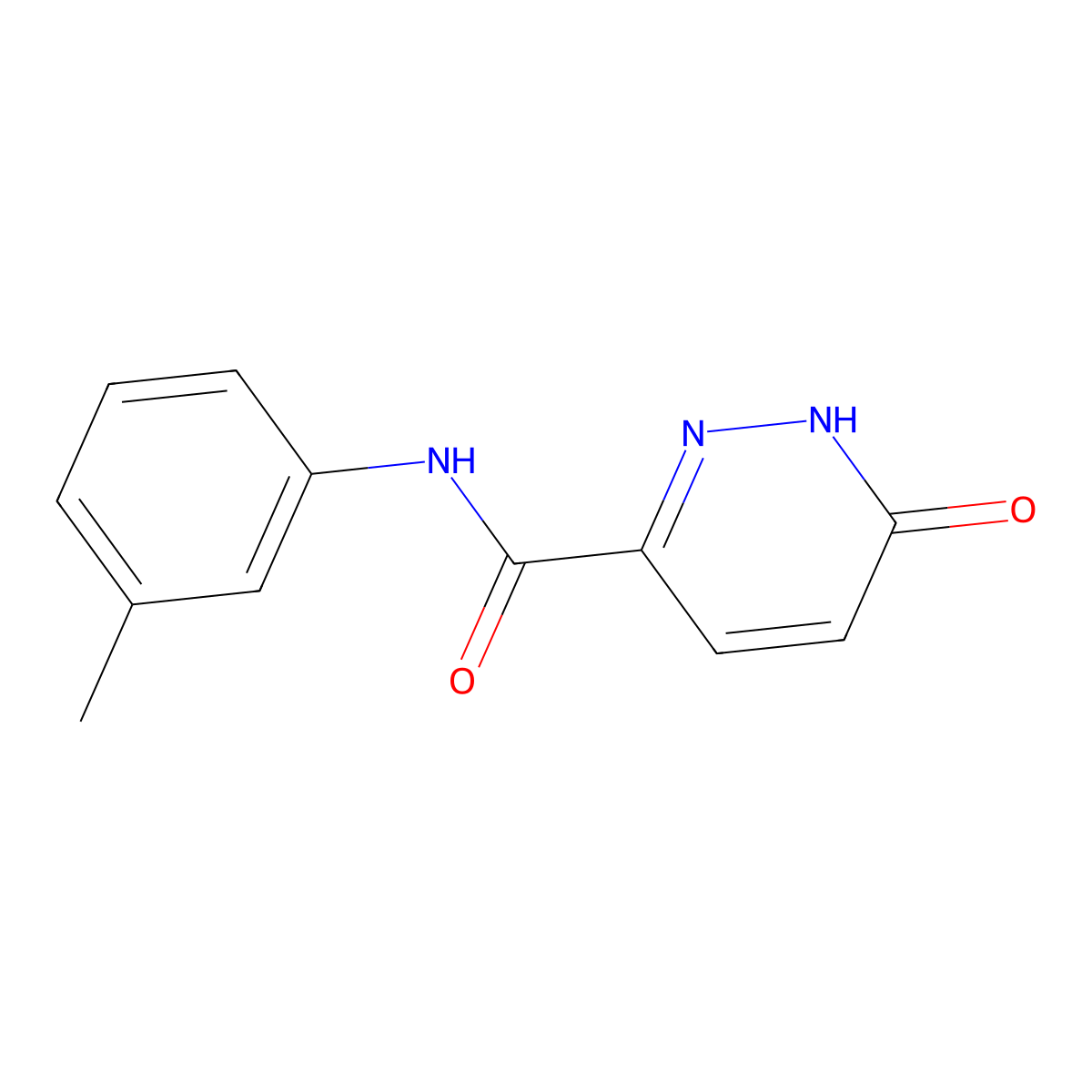 6-oxo-N-(m-tolyl)-1,6-dihydropyridazine-3-carboxamide molecular structure, CAS 376621-27-1