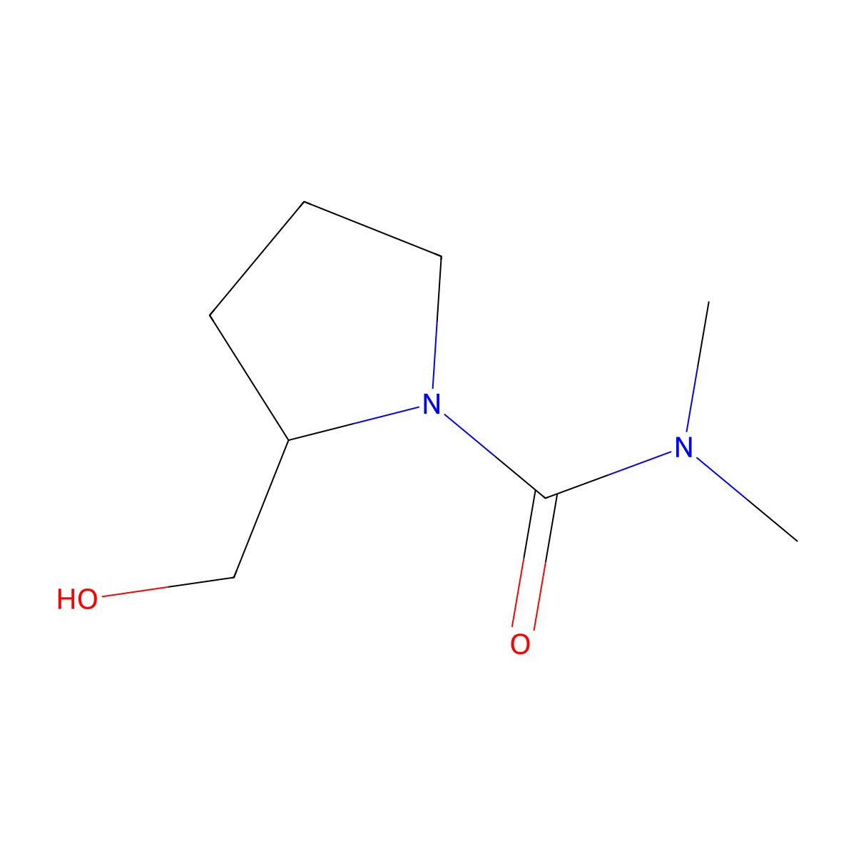(S)-2-(Hydroxymethyl)-N,N-dimethylpyrrolidine-1-carboxamide molecular structure, CAS 376629-60-6
