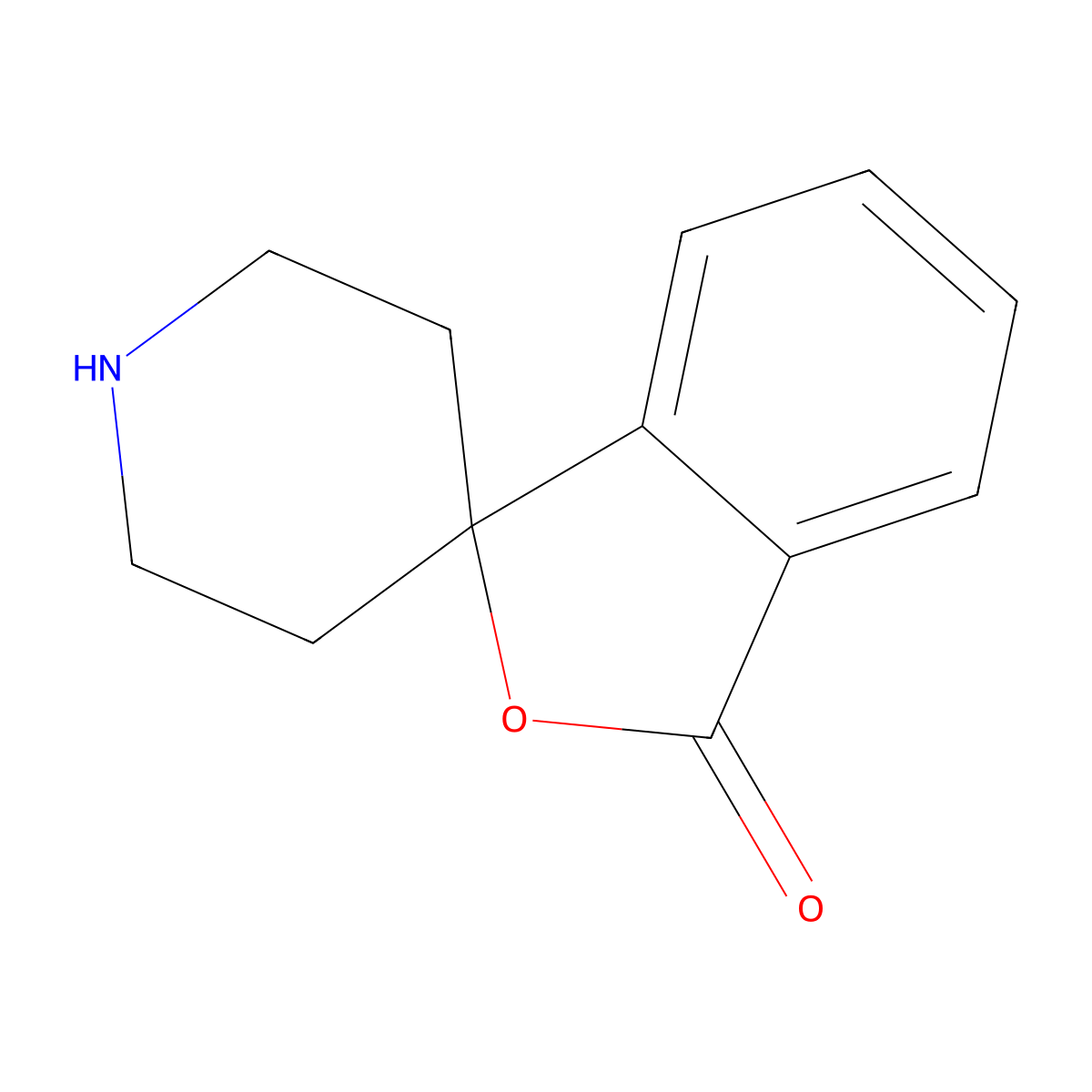 3H-spiro(isobenzofuran-1,4'-piperidin)-3-one molecular structure, CAS 37663-46-0