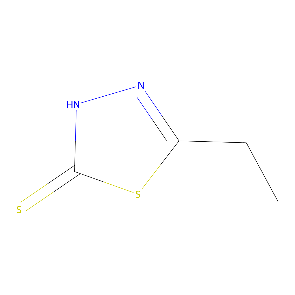 5-Ethyl-1,3,4-thiadiazole-2(3H)-thione molecular structure, CAS 37663-51-7