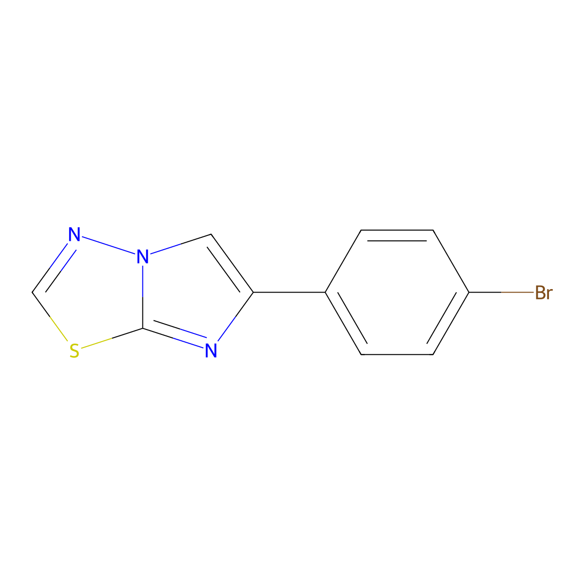6-(4-Bromophenyl)imidazo[2,1-b][1,3,4]thiadiazole molecular structure, CAS 37663-94-8