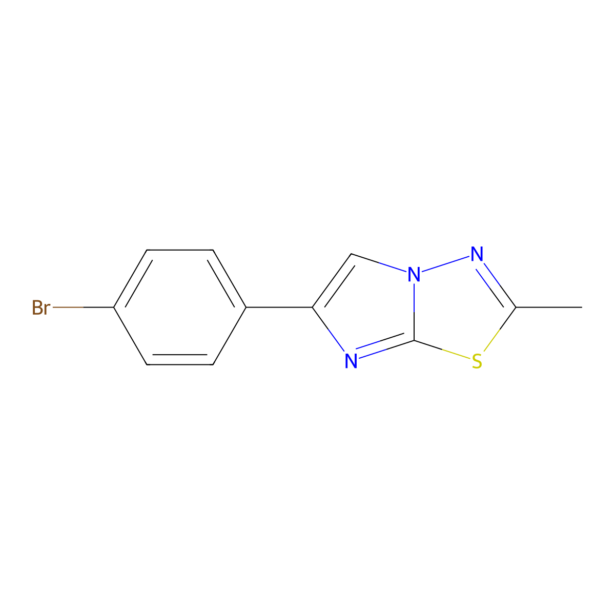 6-(4-Bromophenyl)-2-methylimidazo[2,1-b][1,3,4]thiadiazole molecular structure, CAS 37663-96-0